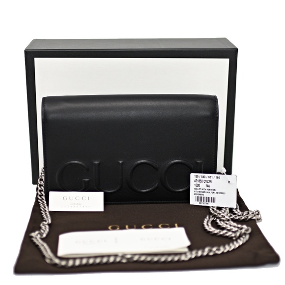 NEW GUCCI XL LOGO LEATHER CROSS-BODY BAG - Picture 5 of 8